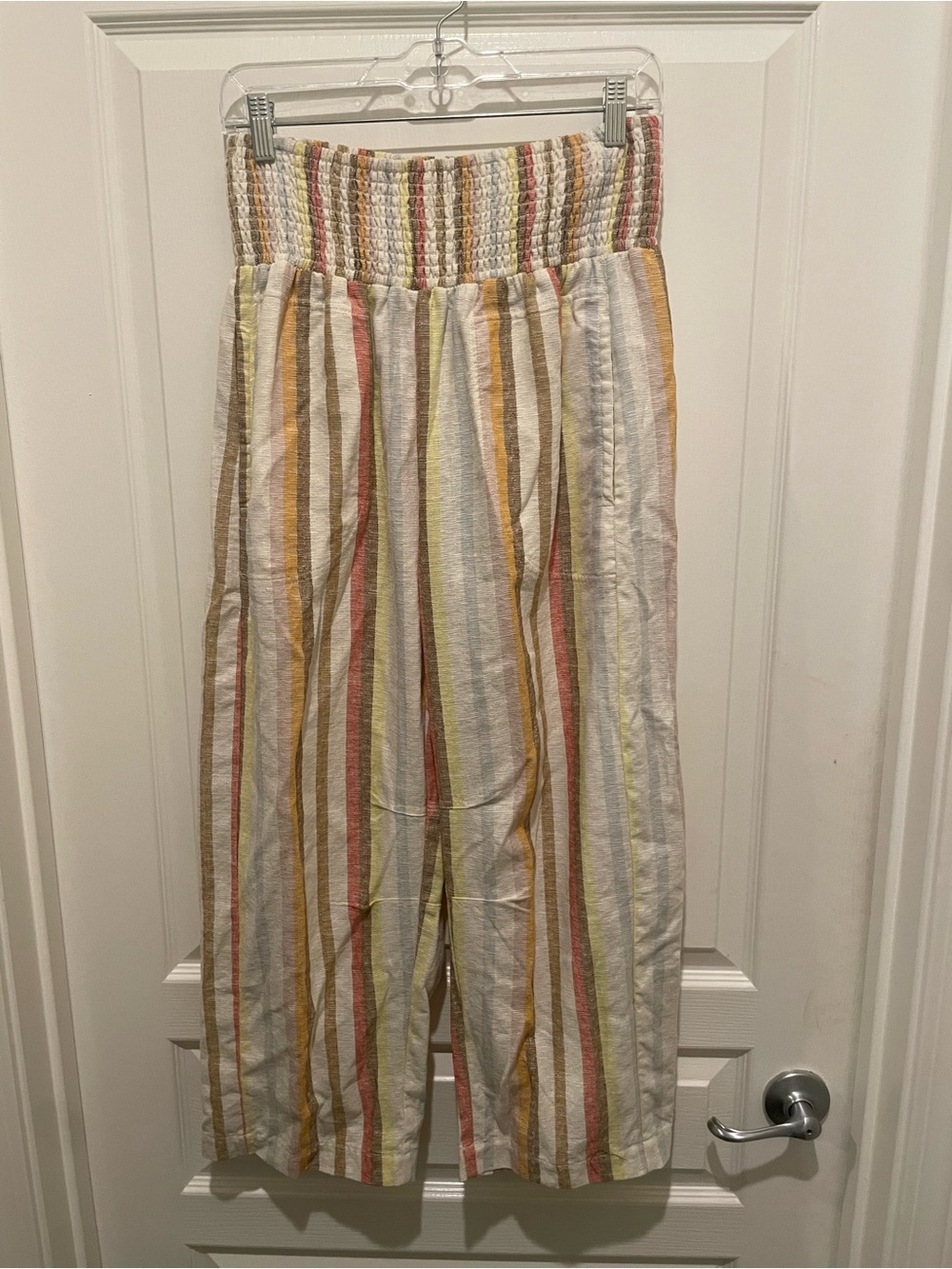 Pilcro By Anthropologie High-Waist Striped Wide-Leg Pants in Multi-Stripe